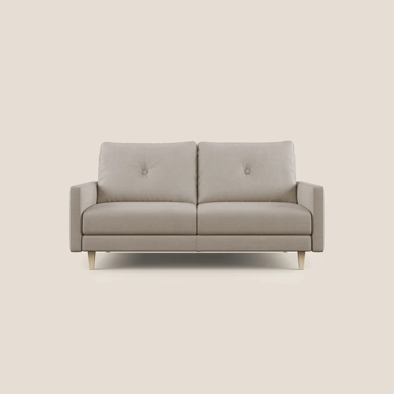 Matisse canapé avec assises coulissantes et dossier en duvet d'oie en tissu détachable T17 beige