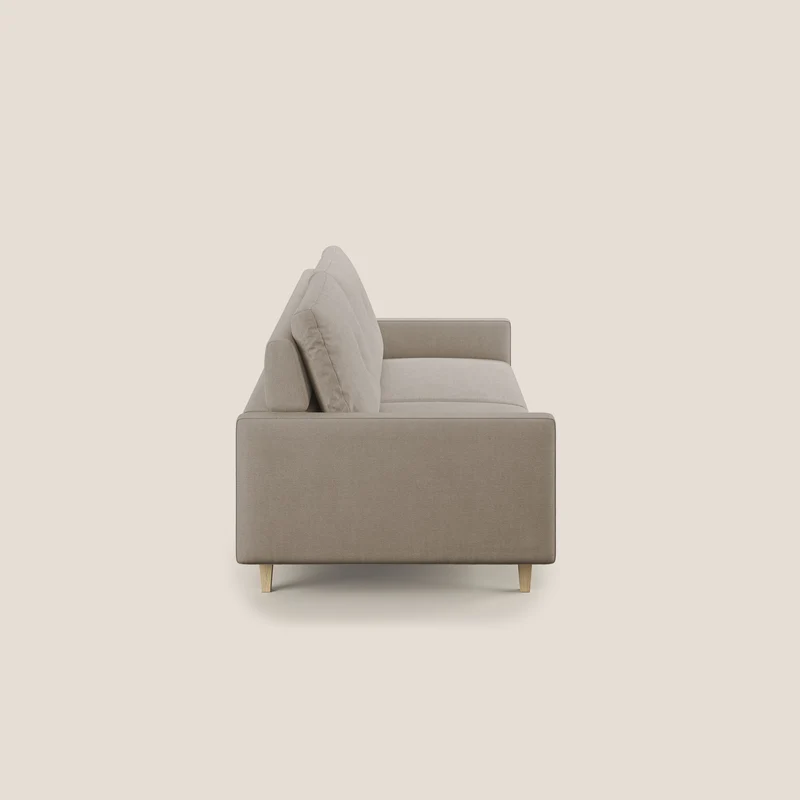 Matisse canapé avec assises coulissantes et dossier en duvet d'oie en tissu détachable T17 beige