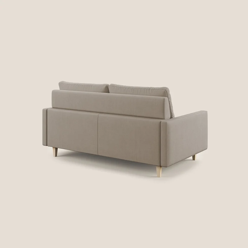 Matisse canapé avec assises coulissantes et dossier en duvet d'oie en tissu détachable T17 beige