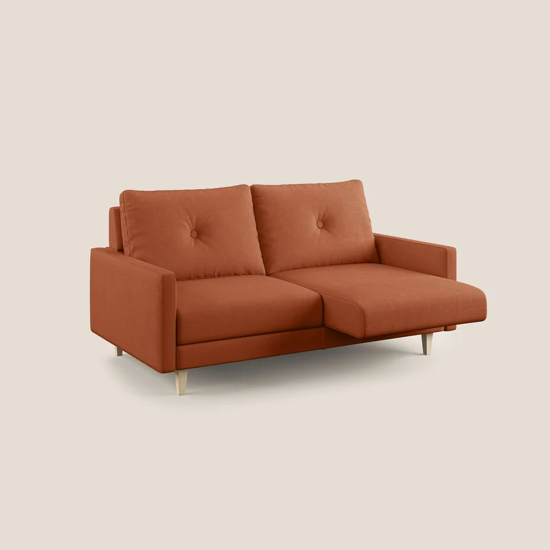 Matisse Canapé avec assises extensibles et dossiers en plumes d'oie, tissu détachable T17 orange
