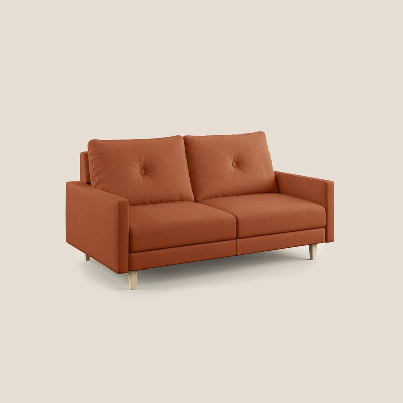 Matisse Canapé avec assises extensibles et dossiers en plumes d'oie, tissu détachable T17 orange