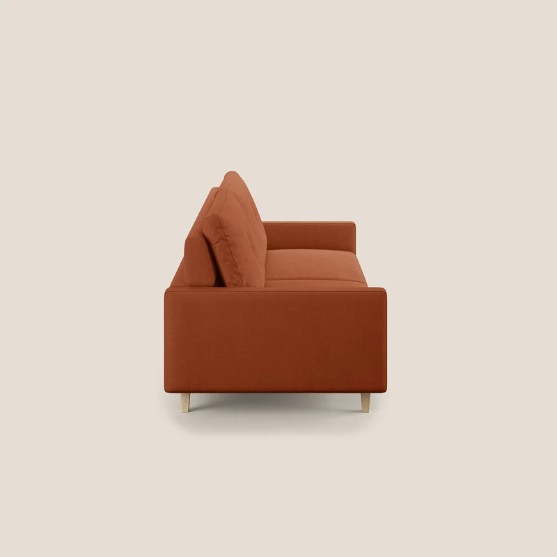 Matisse Canapé avec assises extensibles et dossiers en plumes d'oie, tissu détachable T17 orange