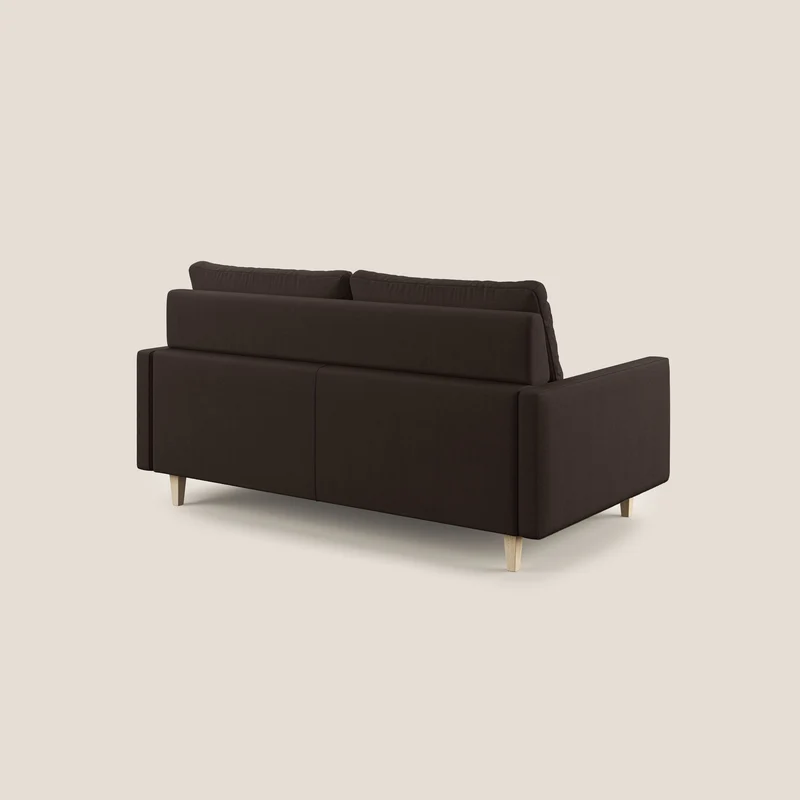Matisse canapé avec assises coulissantes et dossier en duvet d'oie en tissu détachable T17 marron