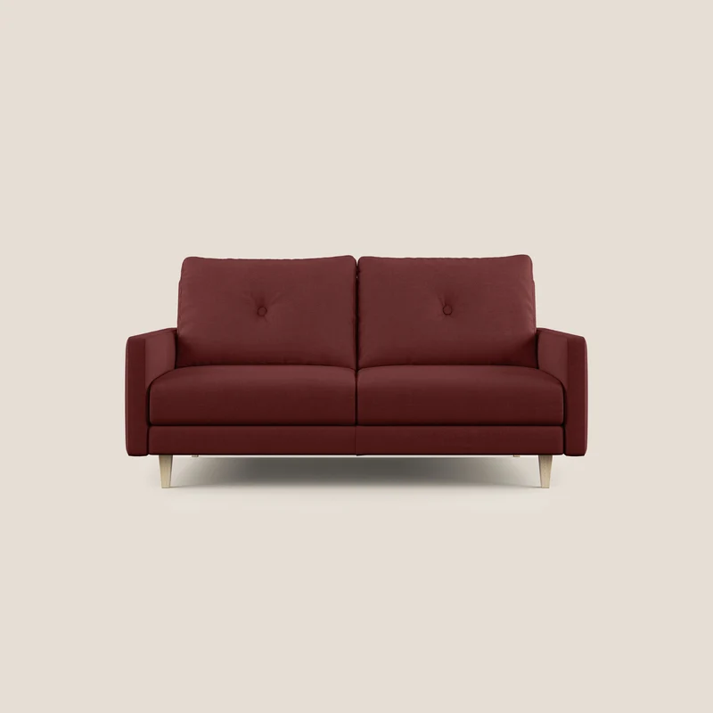 Matisse canapé avec assises coulissantes et dossier en duvet d'oie en tissu détachable T17 rouge