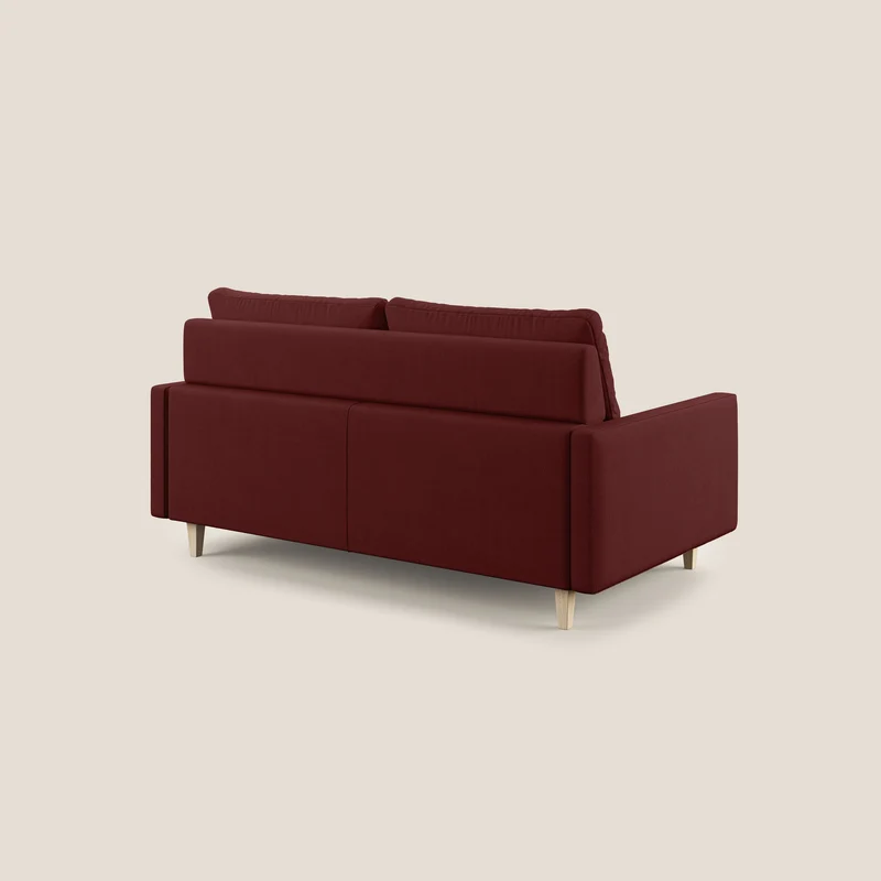 Matisse canapé avec assises coulissantes et dossier en duvet d'oie en tissu détachable T17 rouge