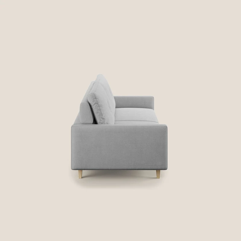 Matisse canapé avec assises coulissantes et dossier en duvet d'oie en tissu détachable T17 gris