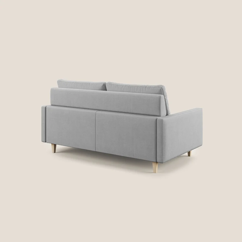 Matisse canapé avec assises coulissantes et dossier en duvet d'oie en tissu détachable T17 gris
