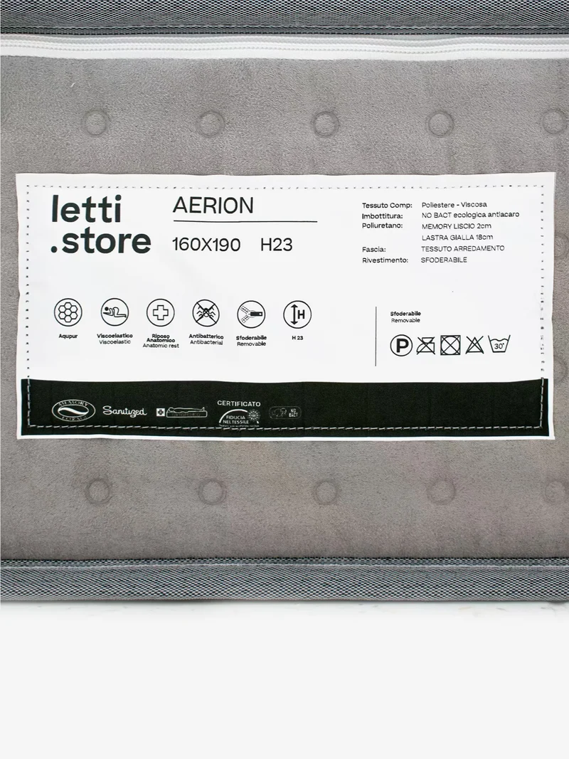 AERION - Matelas orthopédique à mémoire de forme et Aquapur pour un repos léger comme l'air