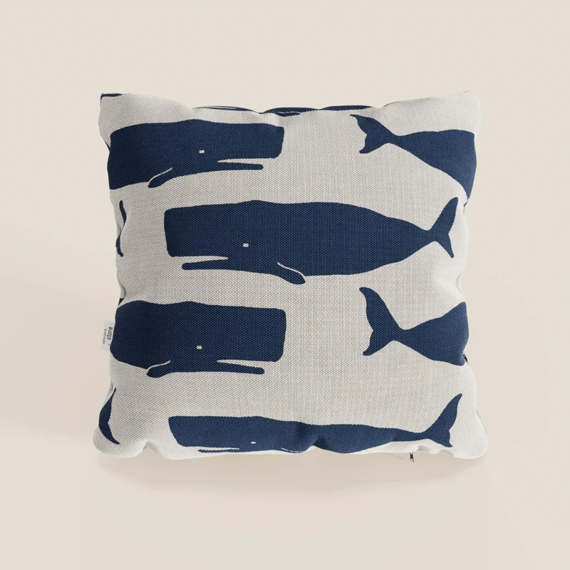 Nautilus collection de coussins avec différents motifs marins en tissu imperméable
