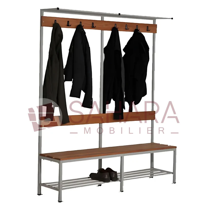 Bancs avec support porte manteaux Réf B4464