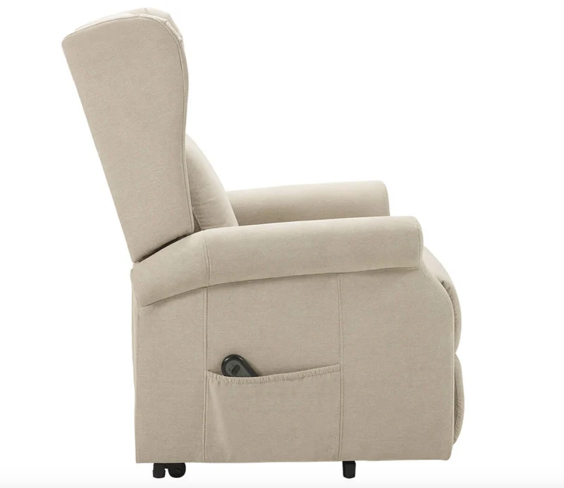 Fauteuil de relaxation électrique LES TENDANCES Agora releveur électrique 1 moteur tissu beige clair