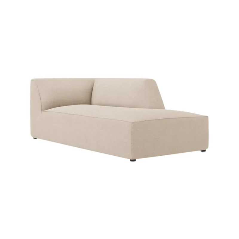 Méridienne MICADONI Ruby en tissu beige