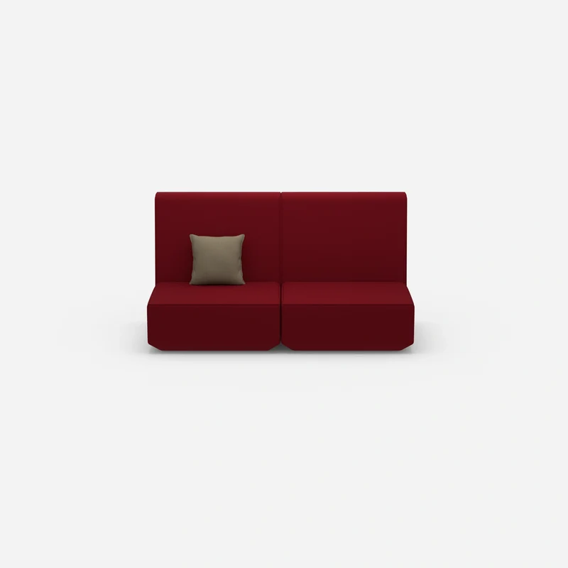 2er Sofa mit hoher Rückenlehne