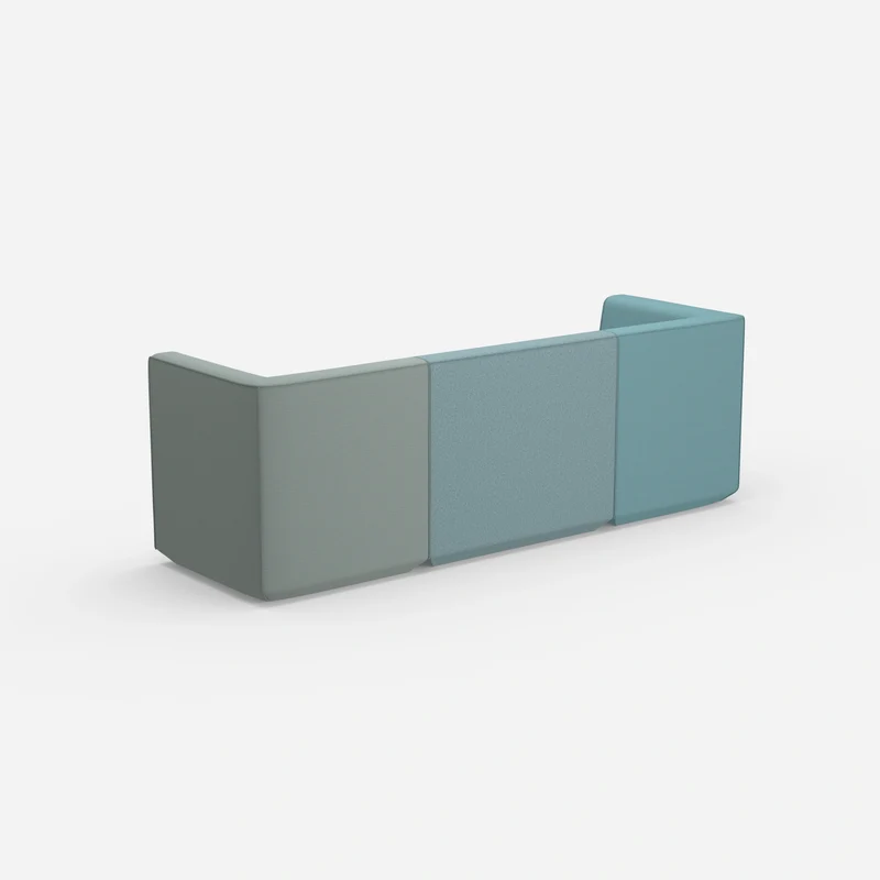 3 Personen Sofa blau