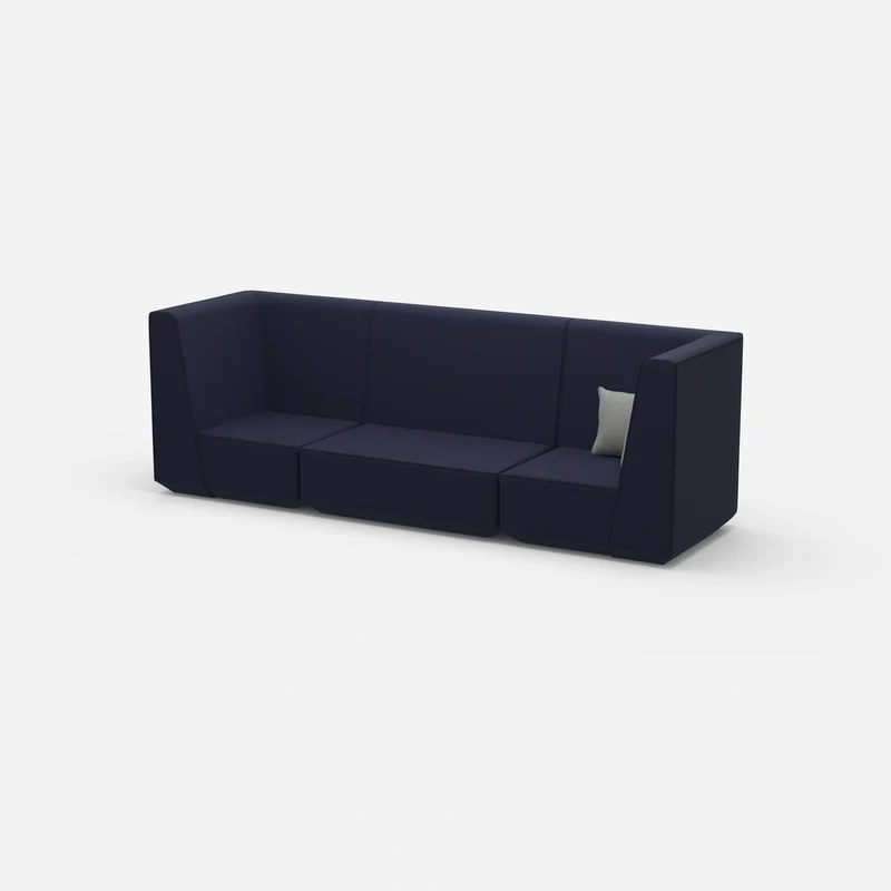 3 Personen Sofa blau