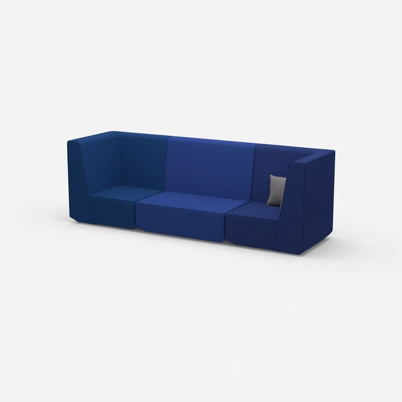3 Personen Sofa blau