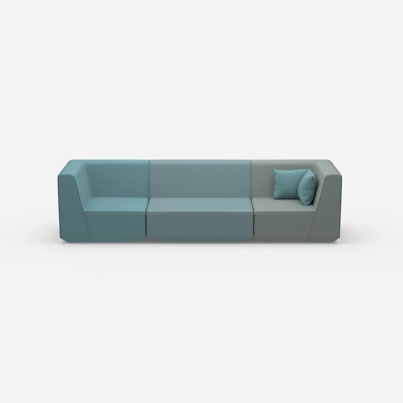 3er Sofa blau