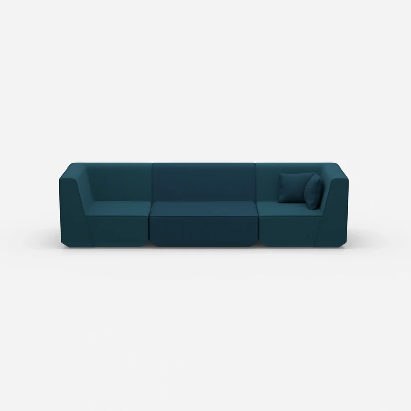 3er Sofa blau