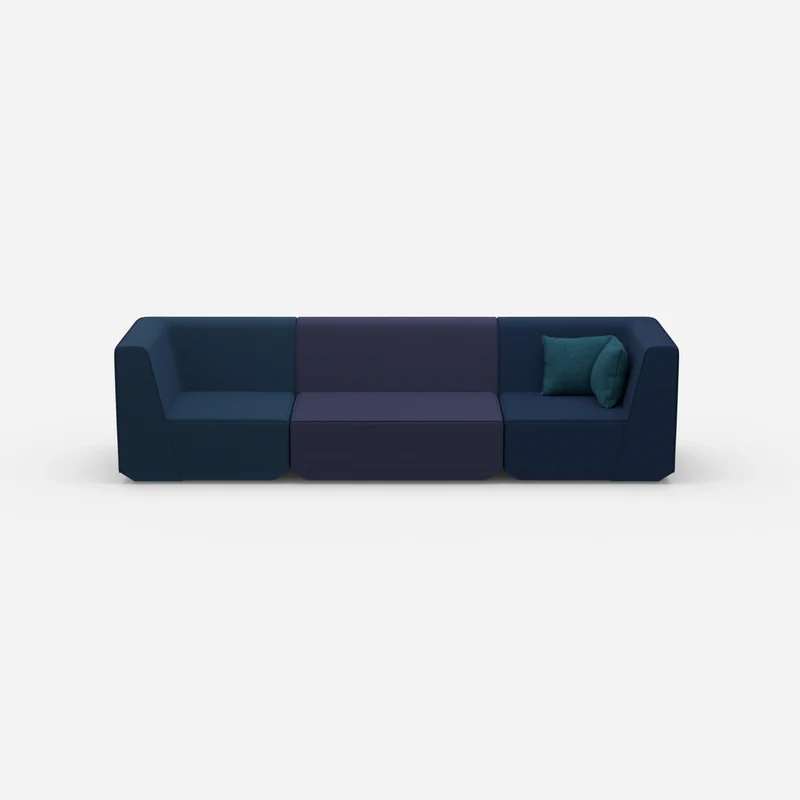 3er Sofa blau