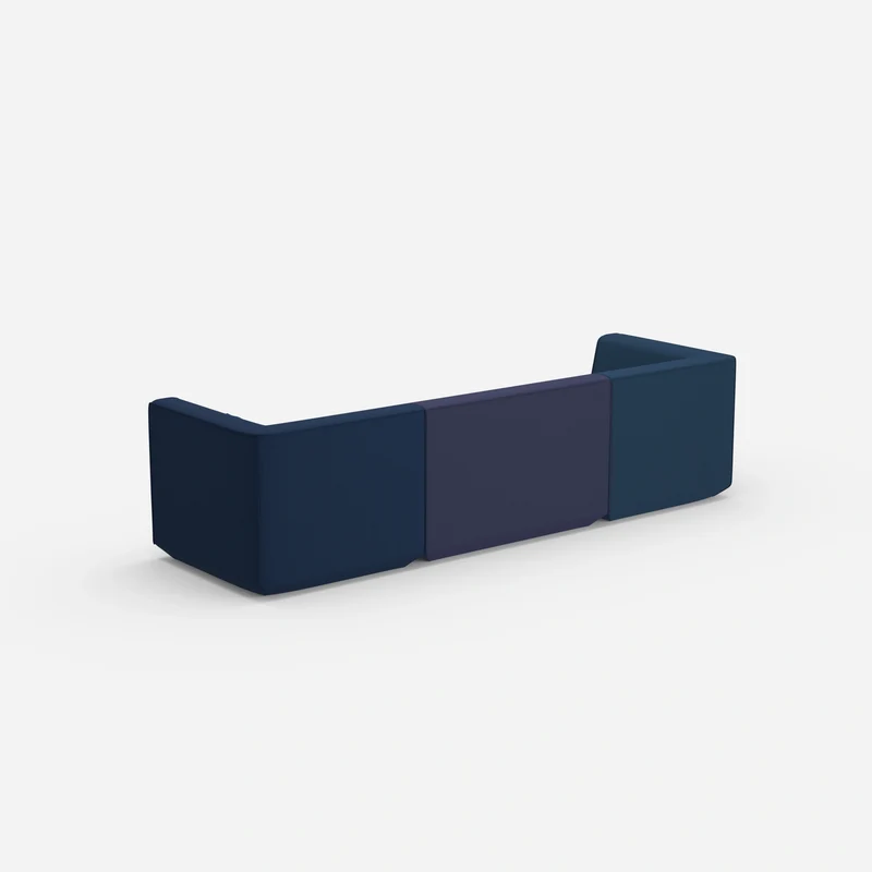 3er Sofa blau