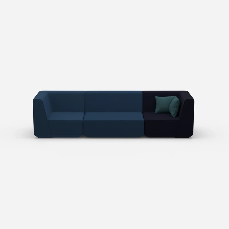 3er Sofa blau