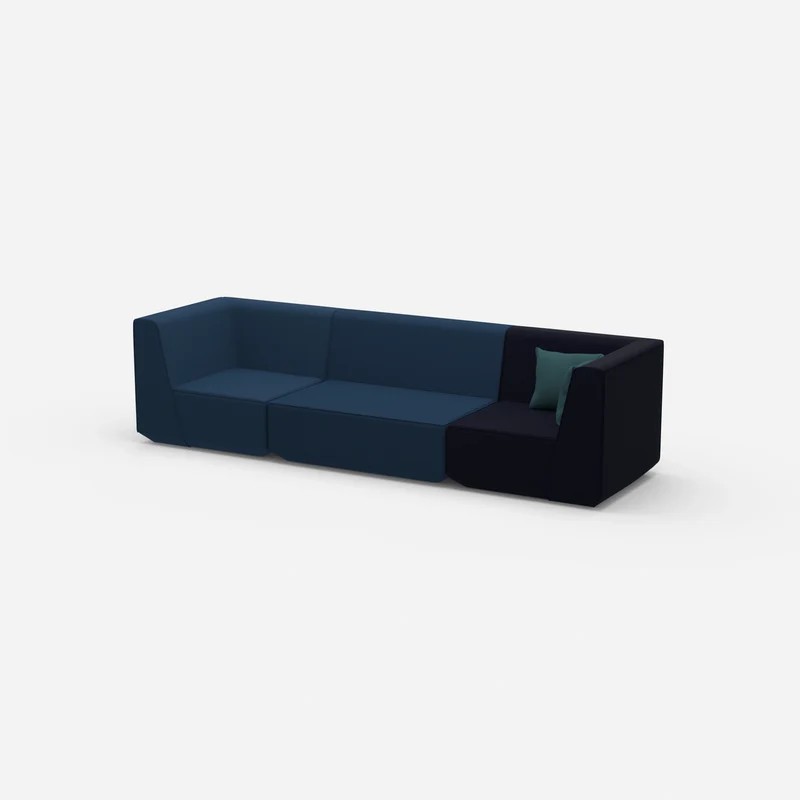 3er Sofa blau