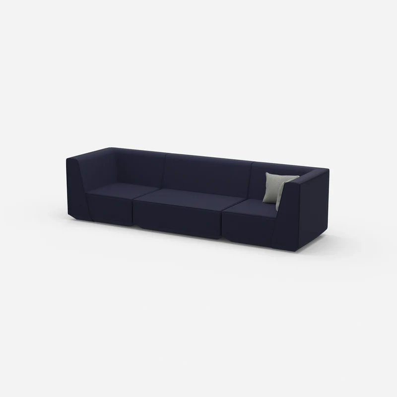3er Sofa blau