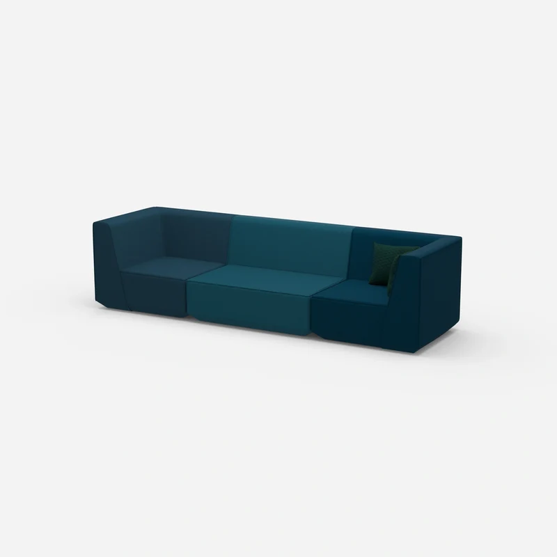 3er Sofa blau