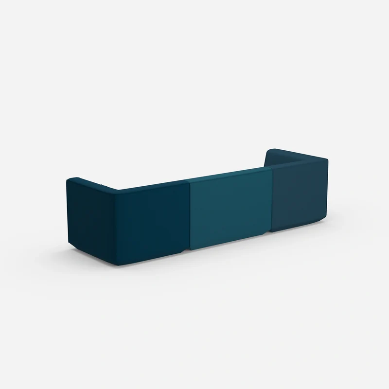 3er Sofa blau