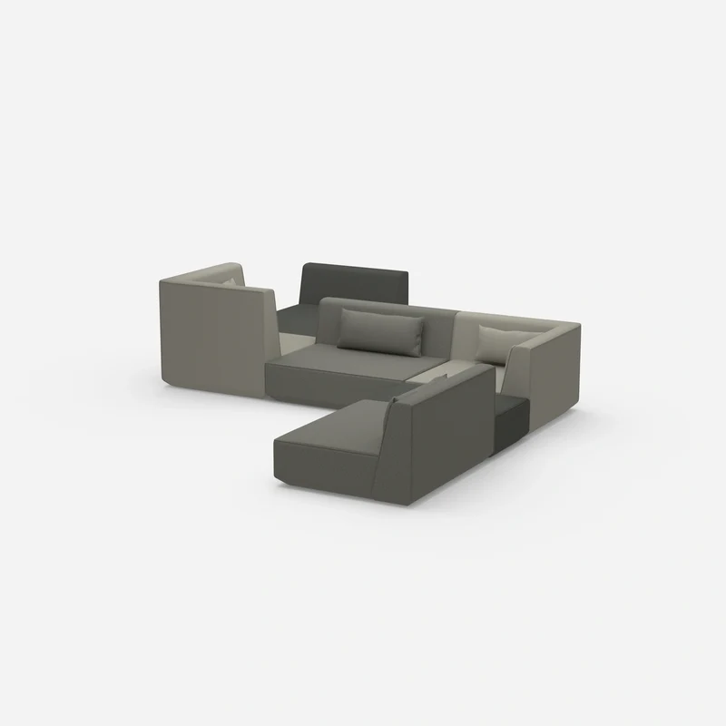 Großzügiges modulares Sofa für große Räume