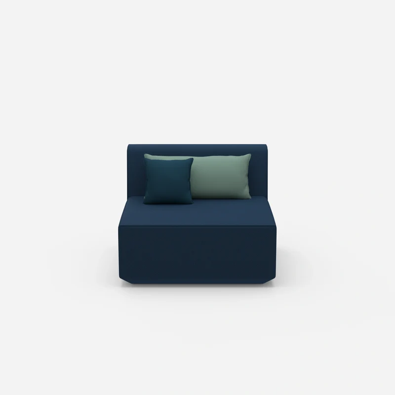 Sessel blau 80 cm breit
