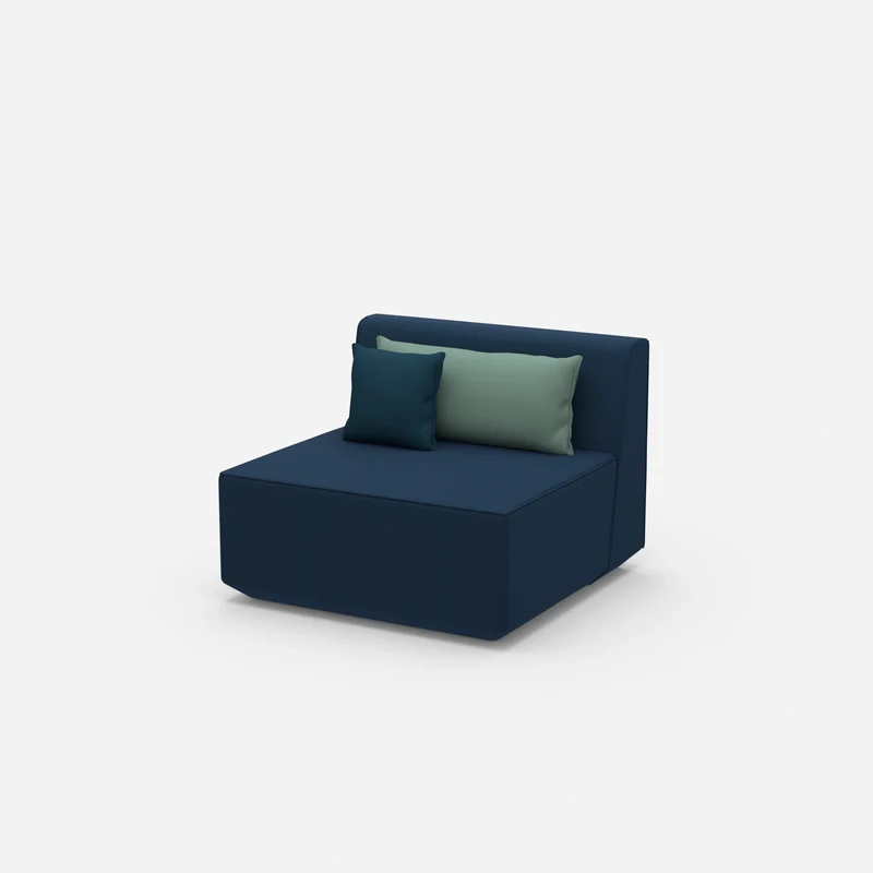 Sessel blau 80 cm breit