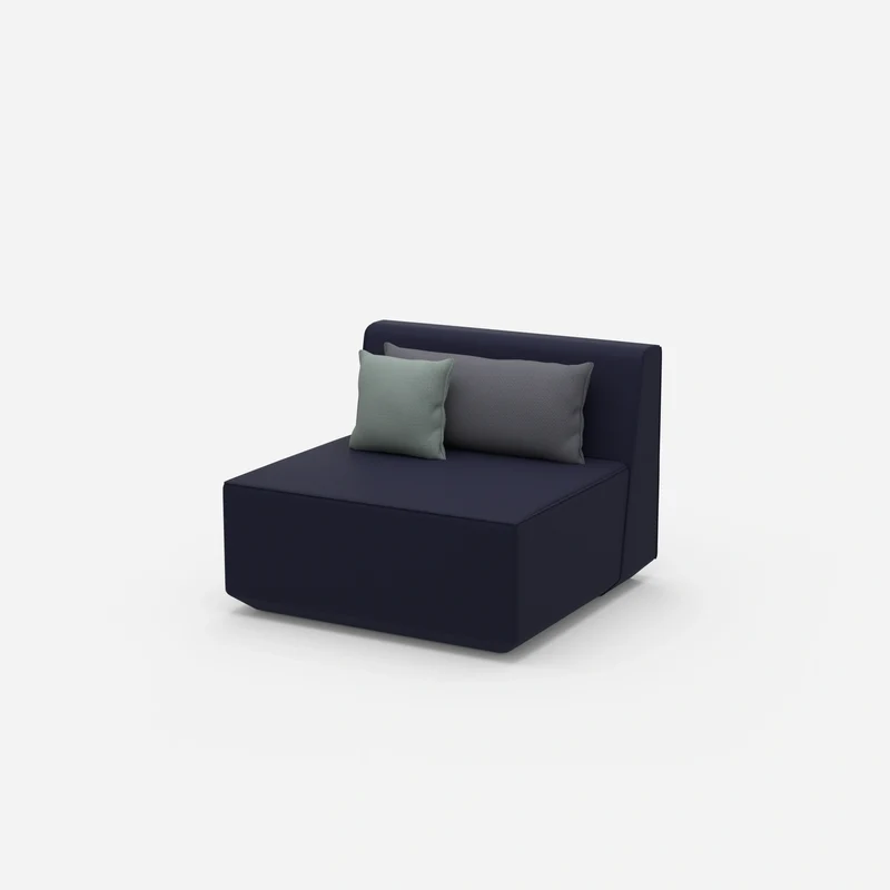Sessel blau 80 cm breit