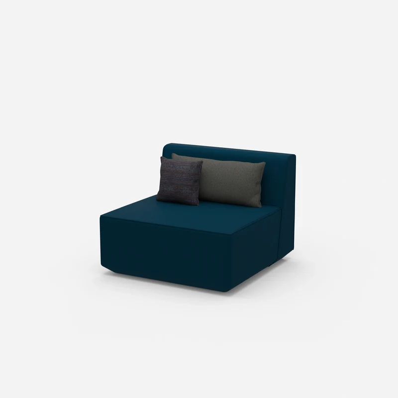 Sessel blau 80 cm breit
