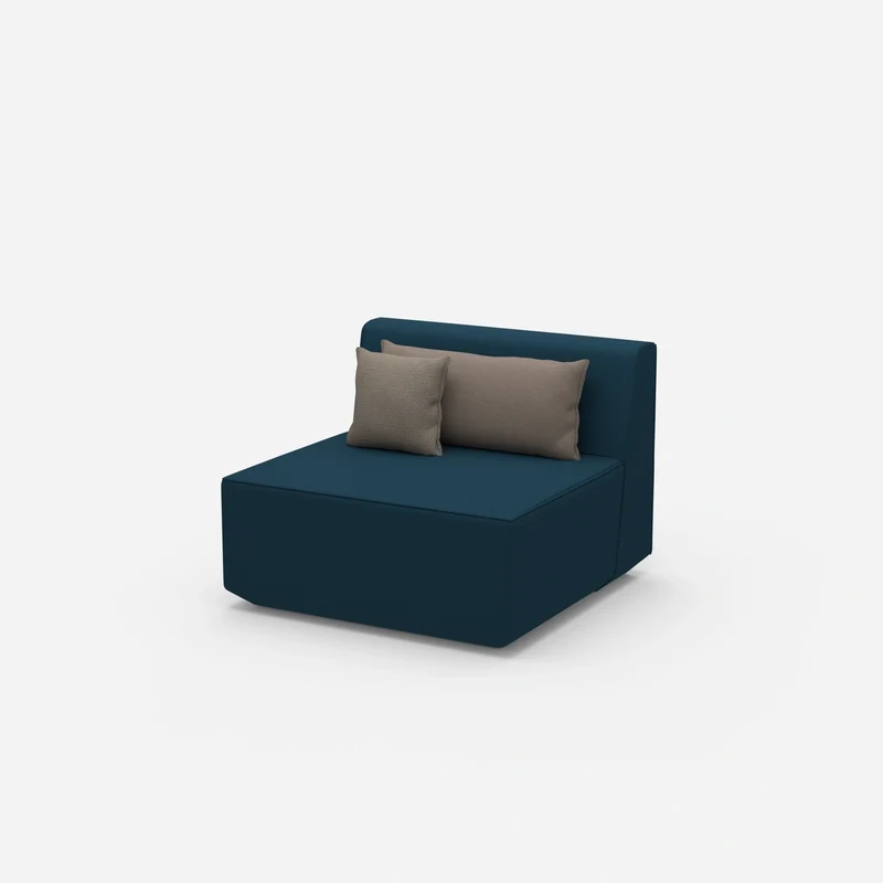 Sessel blau 80 cm breit