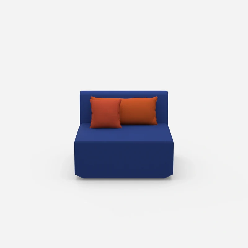 Sessel blau 80 cm breit