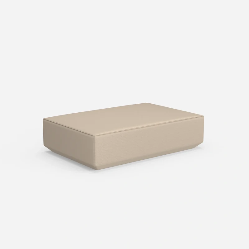 Cremefarbener Pouf