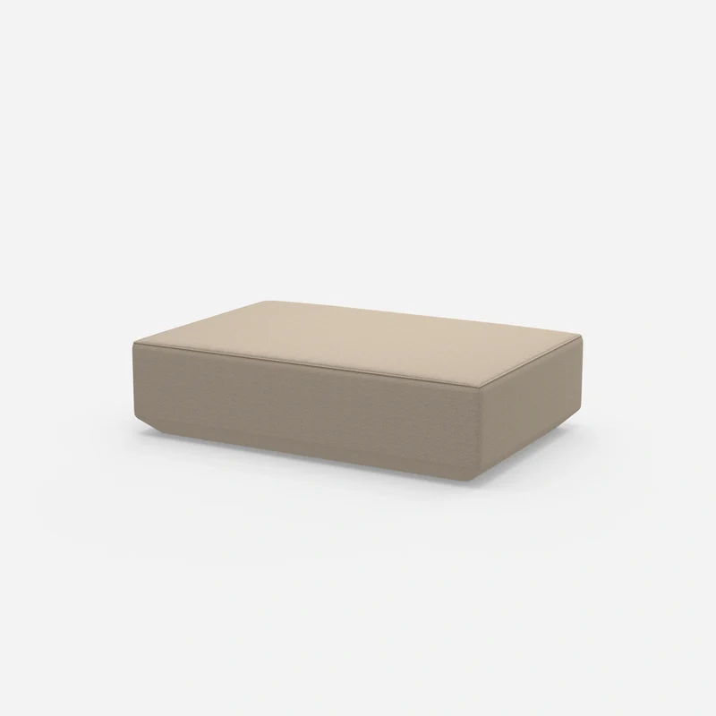 Cremefarbener Pouf