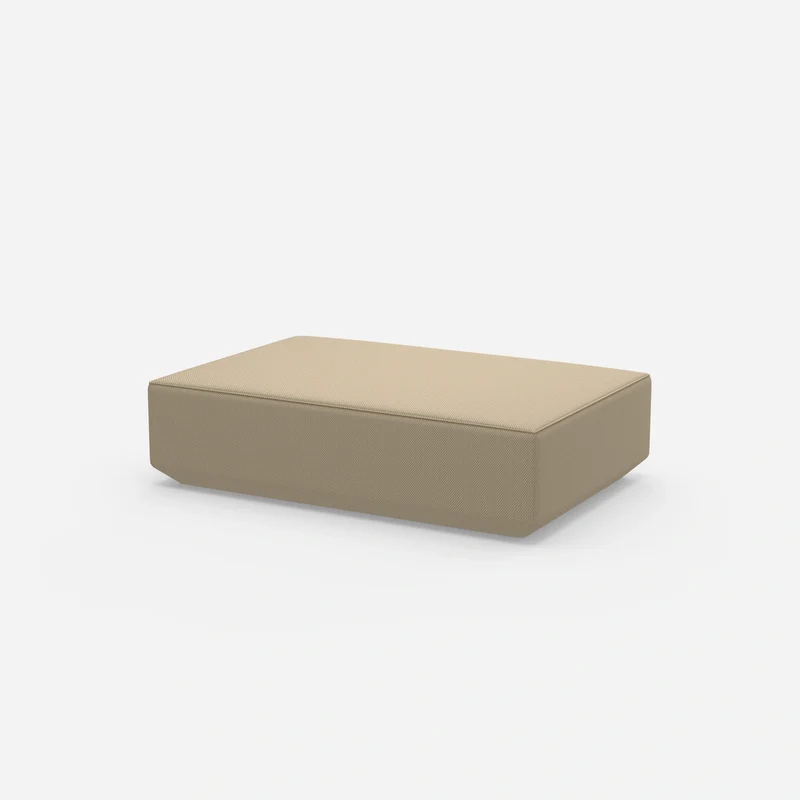 Cremefarbener Pouf