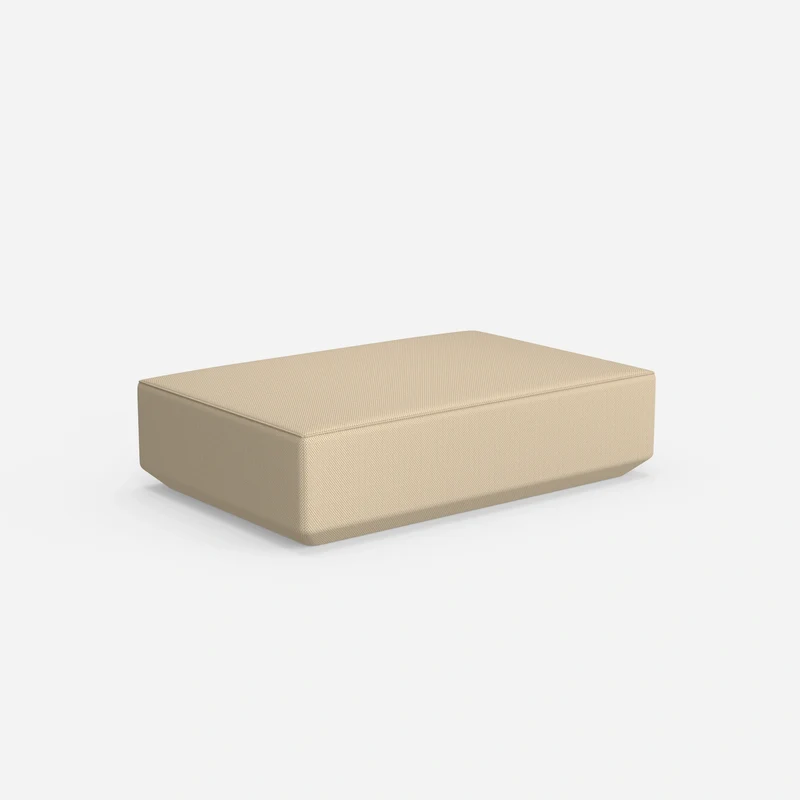 Cremefarbener Pouf