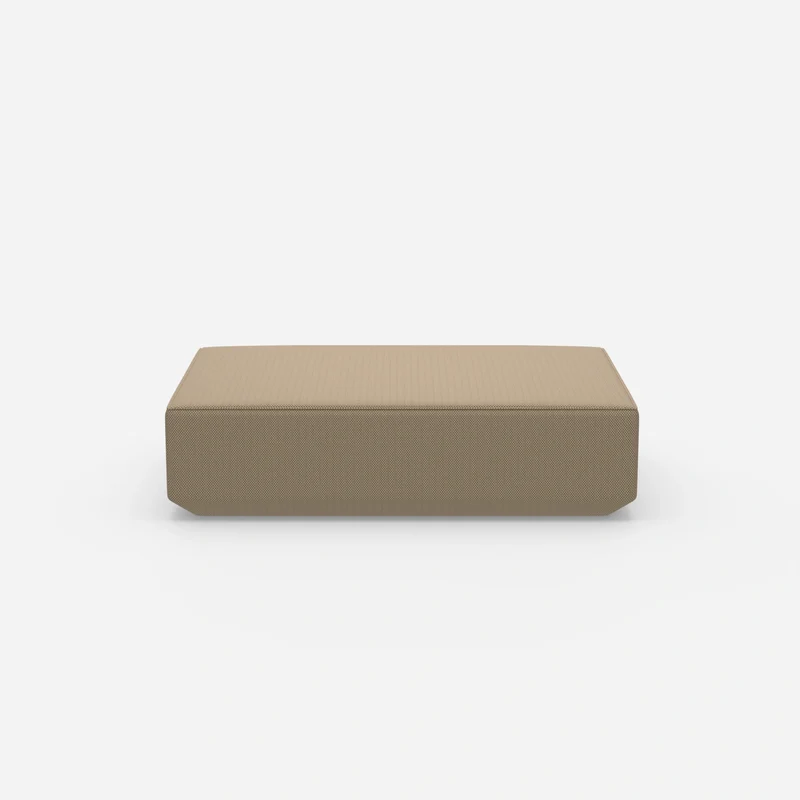 Cremefarbener Pouf