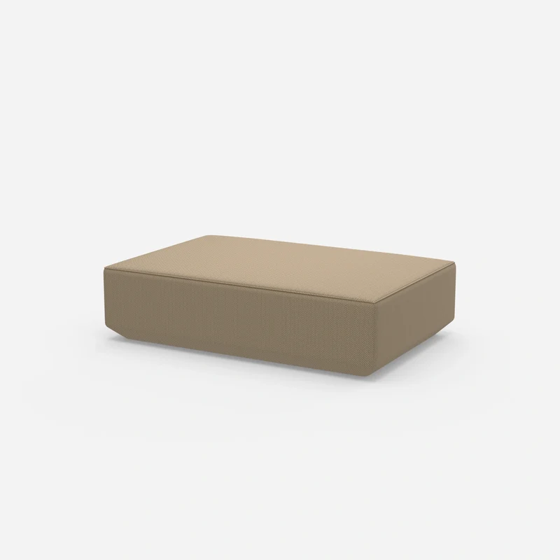 Cremefarbener Pouf