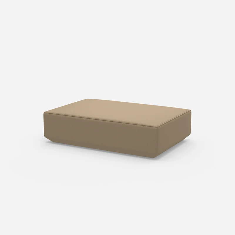 Cremefarbener Pouf