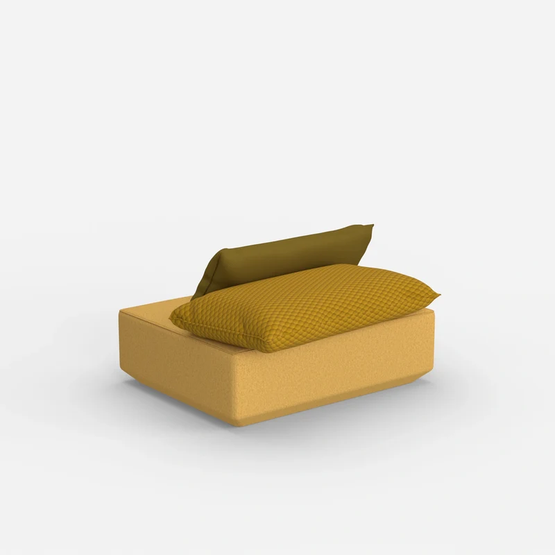 Sitzpouf modular in Gelb