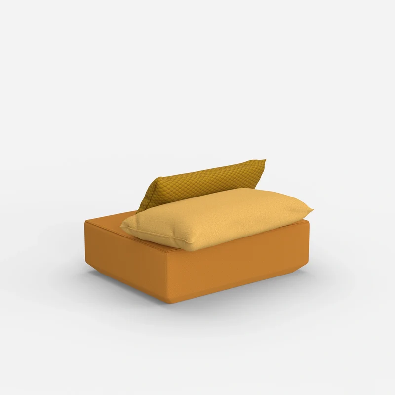 Sitzpouf modular in Gelb