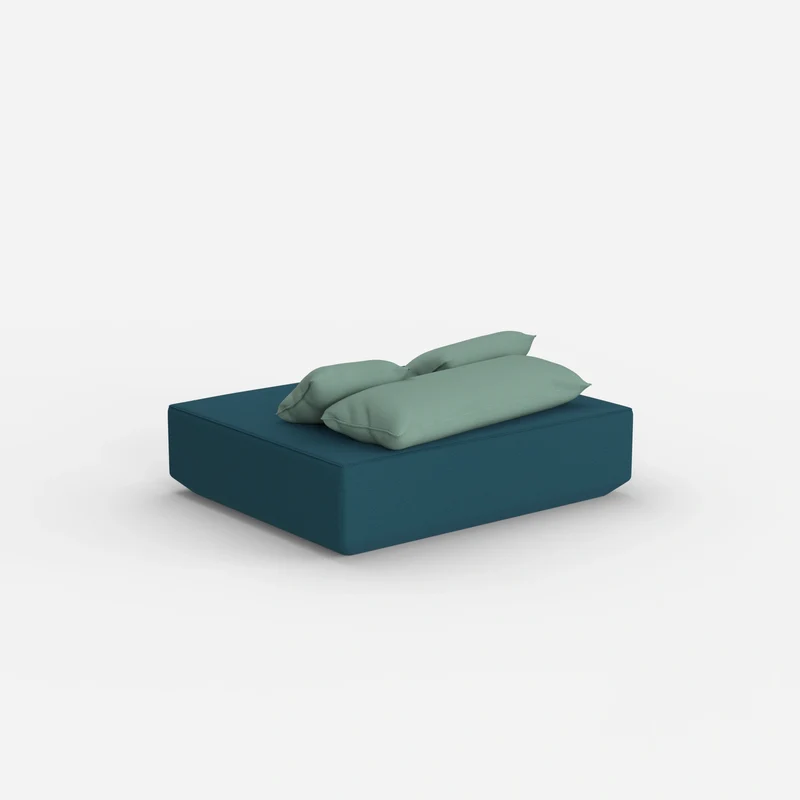 Moderner Pouf petrol