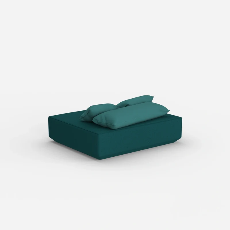 Moderner Pouf petrol