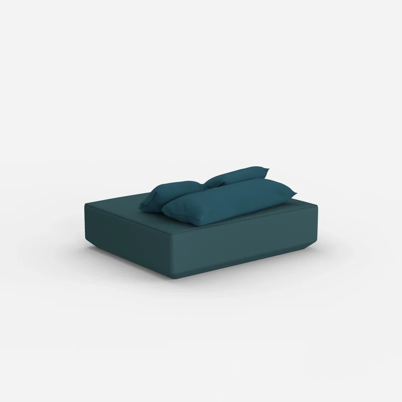 Moderner Pouf petrol
