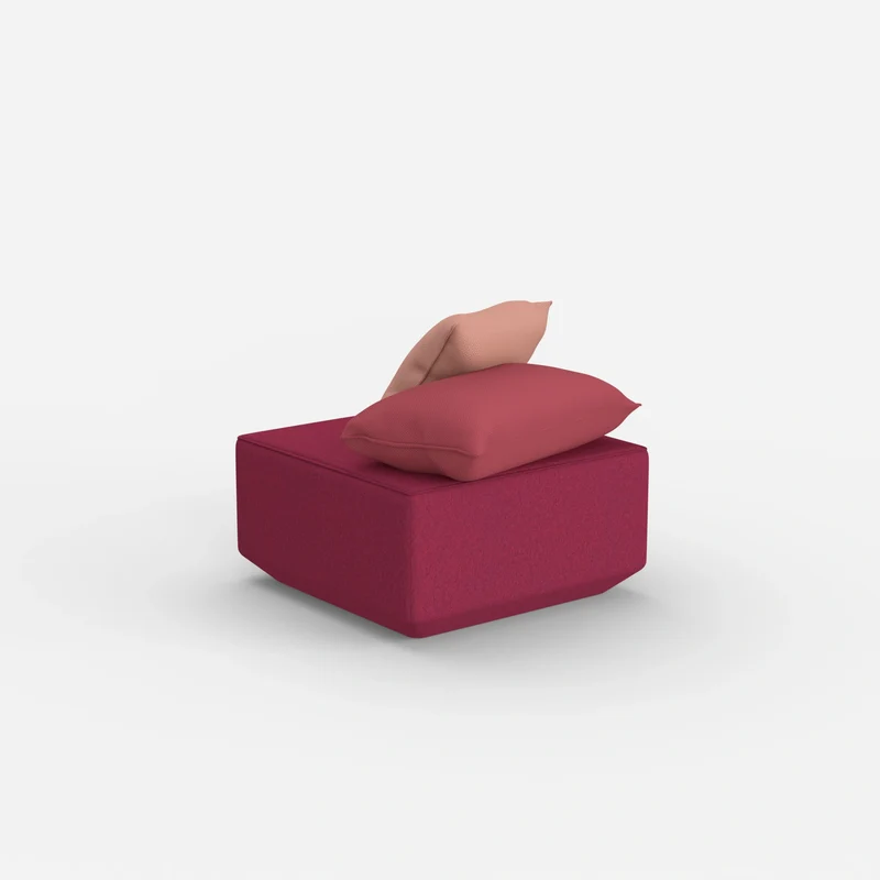 Moderner Pouf rosa