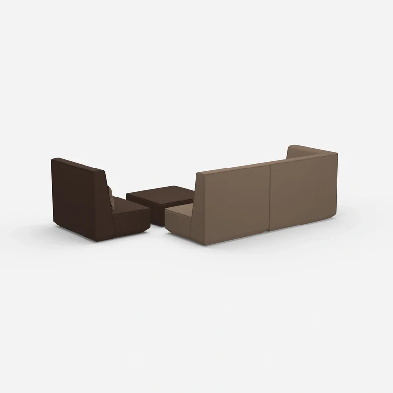Dreisitzer Sofa mit Sessel